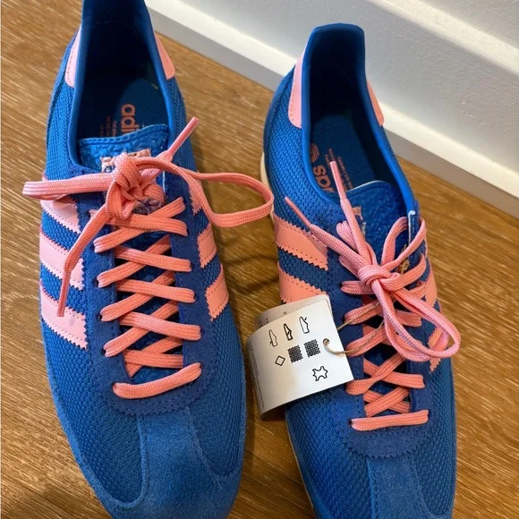 Adidas Original SL 72 Casual Shoes Lucid Blue/Pink Spark/Bright Royal NWT - Picture 3 of 4